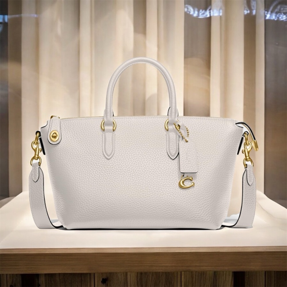 Coach Women's Soft Pebble Leather Cara Satchel